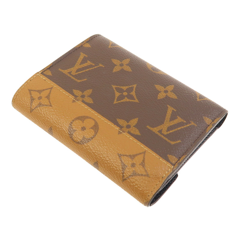 LOUIS VUITTON Monogram/Monogram Reverse Victorine Wallet金扣錢包棕色-3