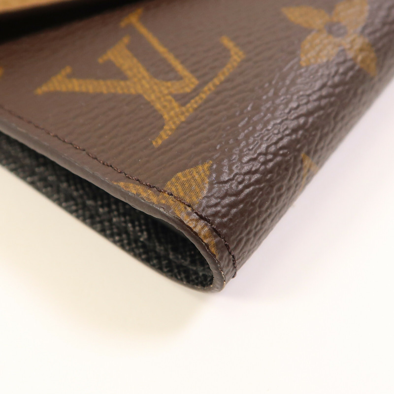 LOUIS VUITTON Monogram/Monogram Reverse Victorine Wallet金扣錢包棕色-5