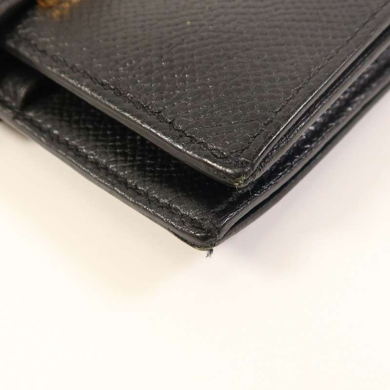HERMES Epsom皮革Bearn Compact Wallet金扣錢包-5