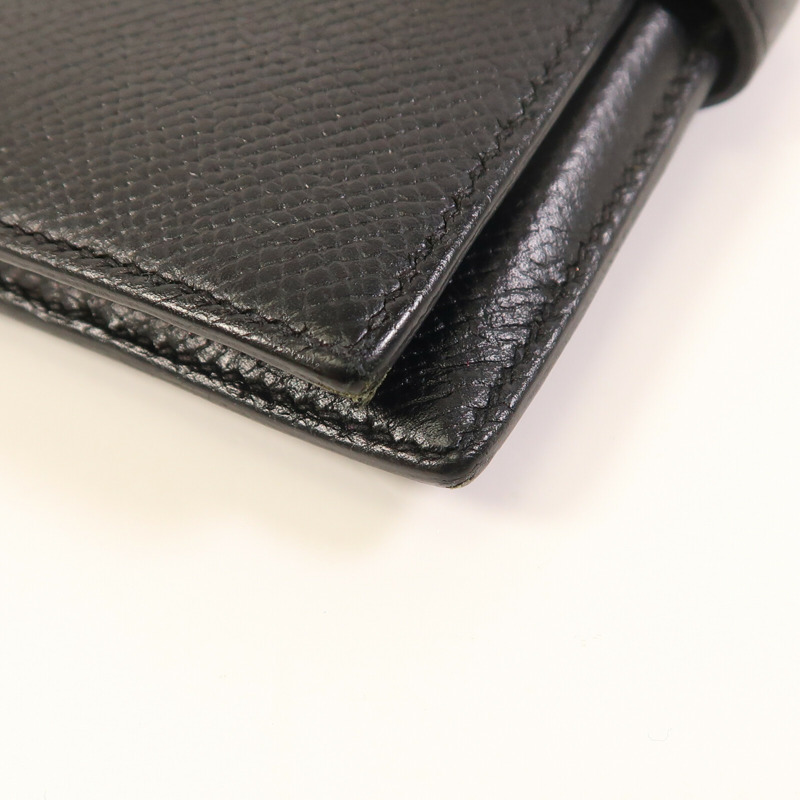 HERMES Epsom皮革Bearn Compact Wallet金扣錢包-6