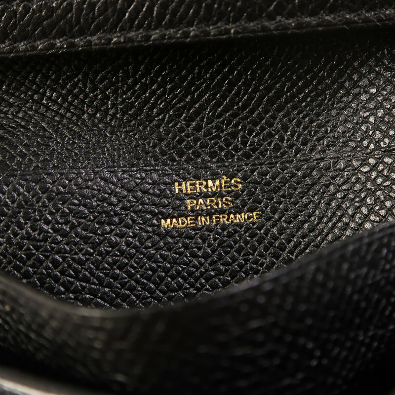 HERMES Epsom皮革Bearn Compact Wallet金扣錢包-12