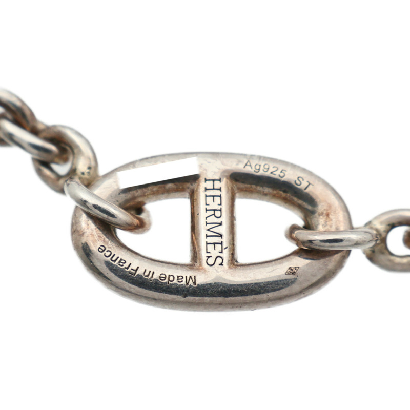 HERMES 925純銀Faradole Bracelet銀扣手鏈-7