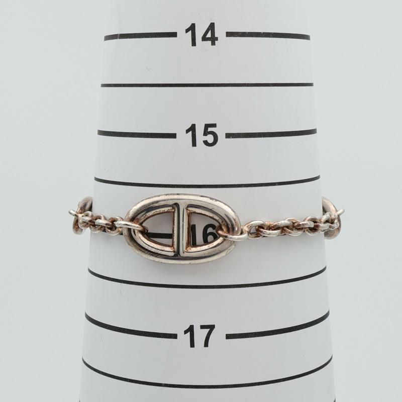 HERMES 925純銀Faradole Bracelet銀扣手鏈-9