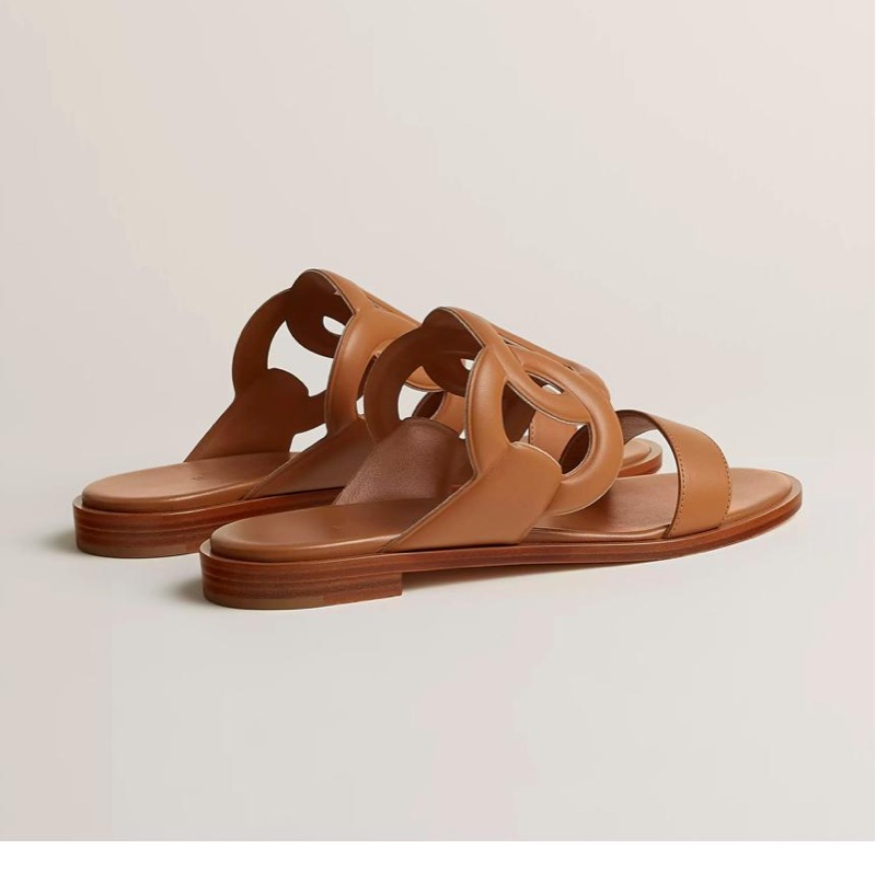 全新 Full Set 現貨 Hermès Lagune Sandals Neutrel Size 38 碼-0