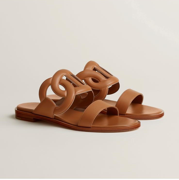全新 Full Set 現貨 Hermès Lagune Sandals Neutrel Size 38 碼-5