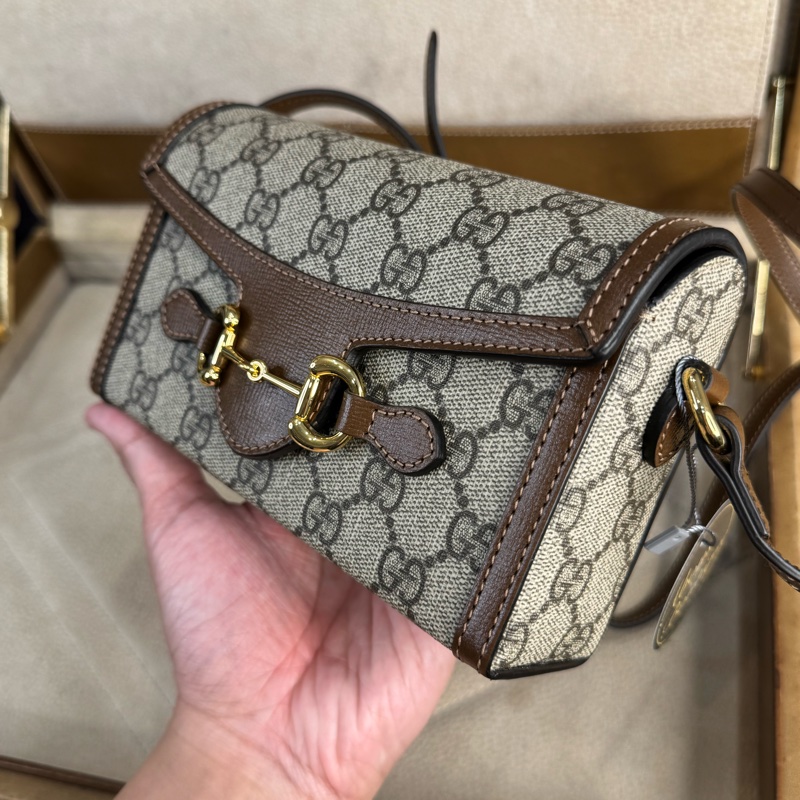 上架中🔑Gucci Horsebit 1955馬銜釦迷你盒子斜背包🤎🩶經典釋出-3