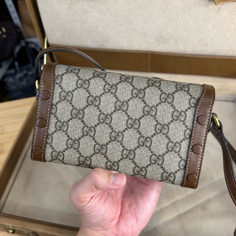 上架中🔑Gucci Horsebit 1955馬銜釦迷你盒子斜背包🤎🩶經典釋出-4