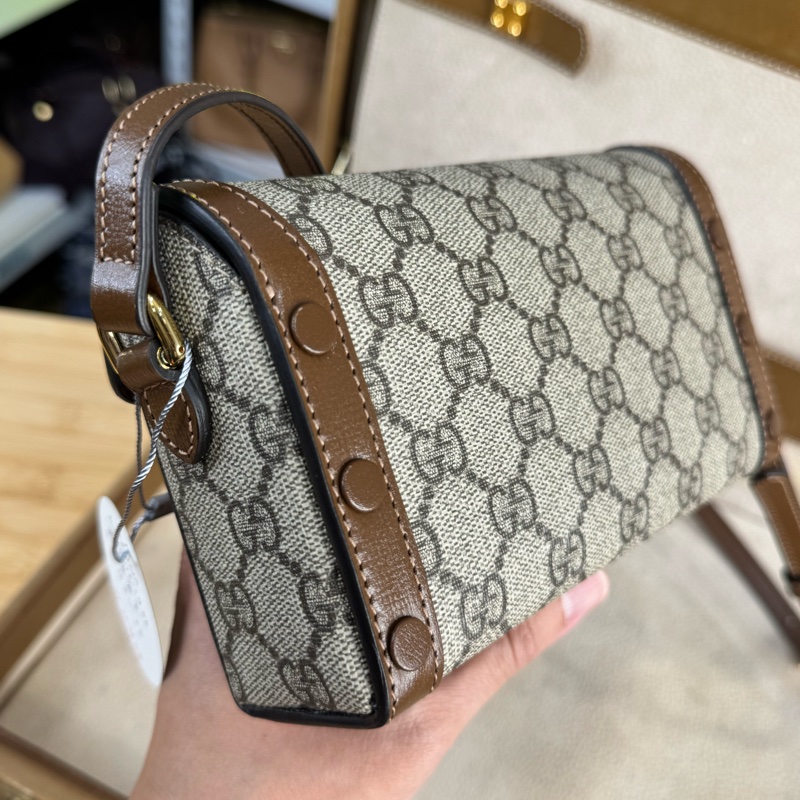 上架中🔑Gucci Horsebit 1955馬銜釦迷你盒子斜背包🤎🩶經典釋出-5