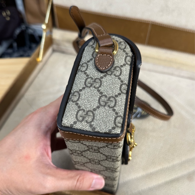 上架中🔑Gucci Horsebit 1955馬銜釦迷你盒子斜背包🤎🩶經典釋出-10