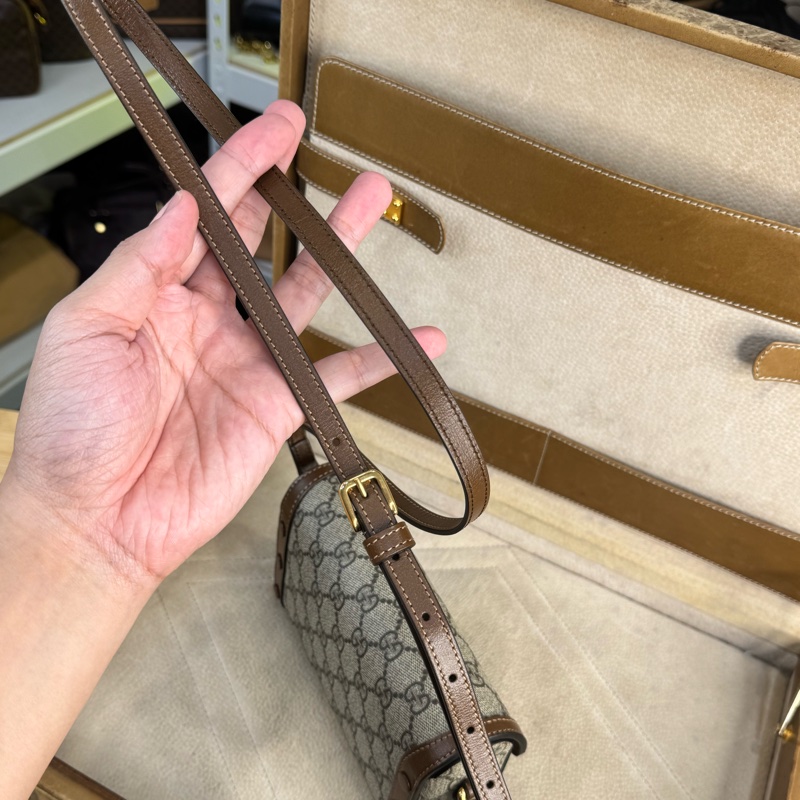 上架中🔑Gucci Horsebit 1955馬銜釦迷你盒子斜背包🤎🩶經典釋出-13