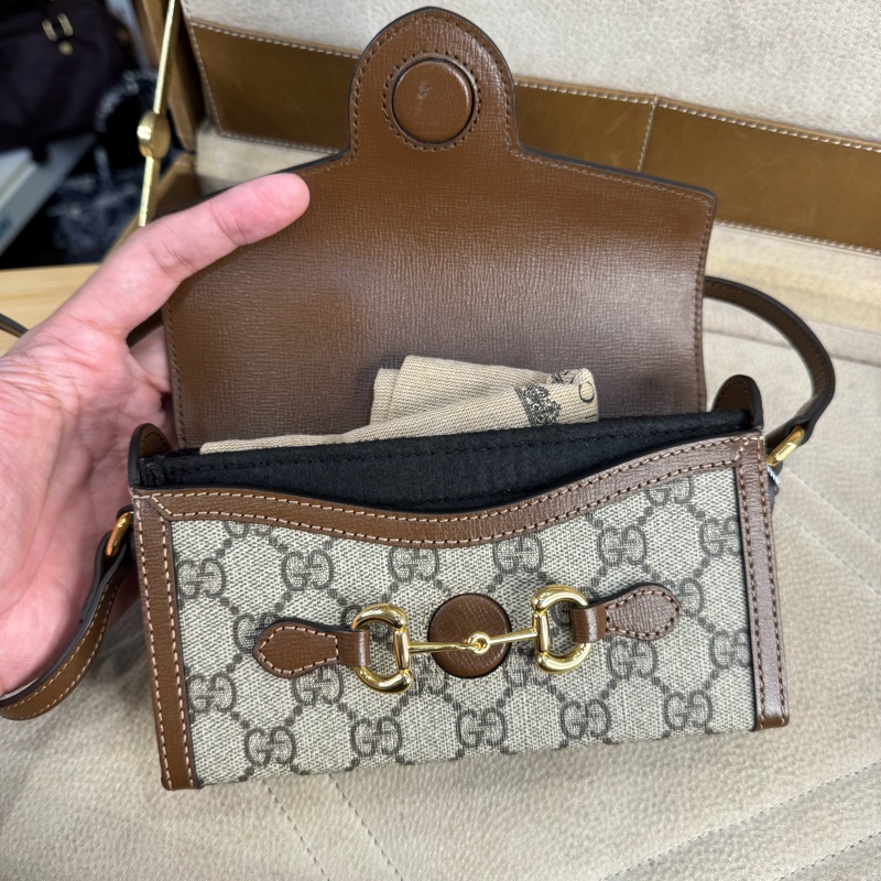 上架中🔑Gucci Horsebit 1955馬銜釦迷你盒子斜背包🤎🩶經典釋出-15