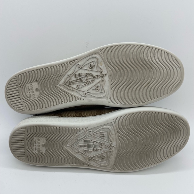 Gucci古馳經典老花黑棕配色板鞋37碼 95新-3