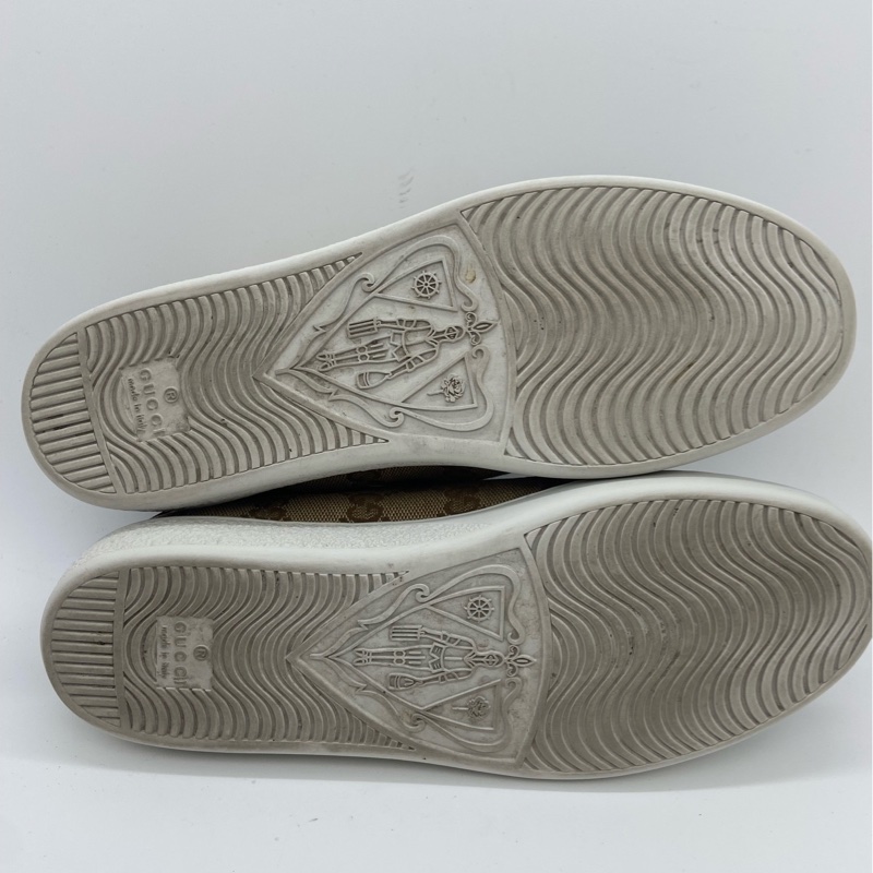 Gucci古馳經典老花黑棕配色板鞋37碼 95新-5