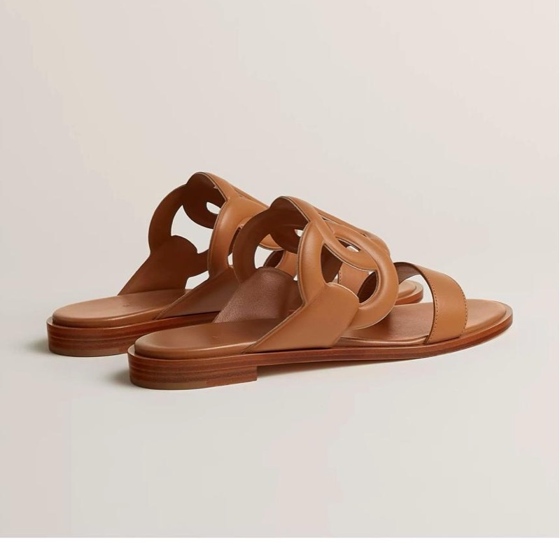 全新 Full Set 現貨 Hermès Lagune Sandals Neutrel Size 38 碼-2