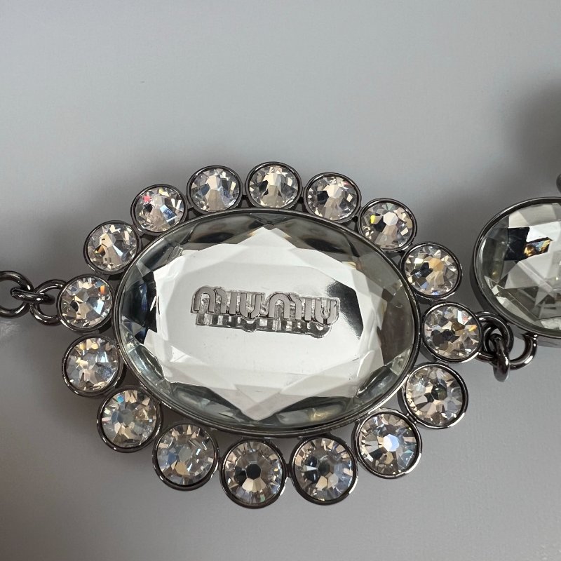 MIUMIU 37 藍褶皺鑽石單背包-12