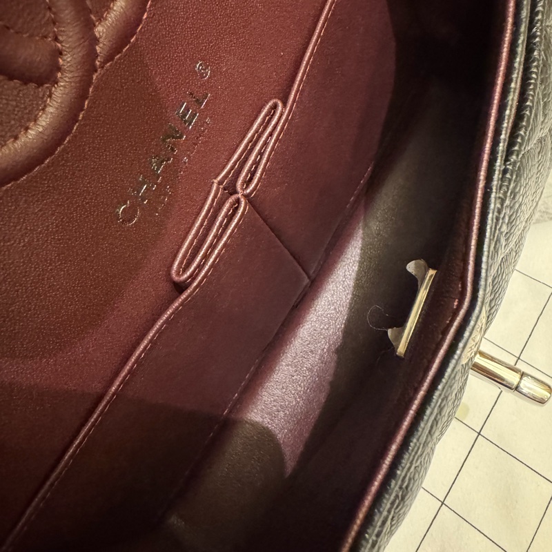 CHANEL cf 23公分 芯片款 黑銀 大全配-4