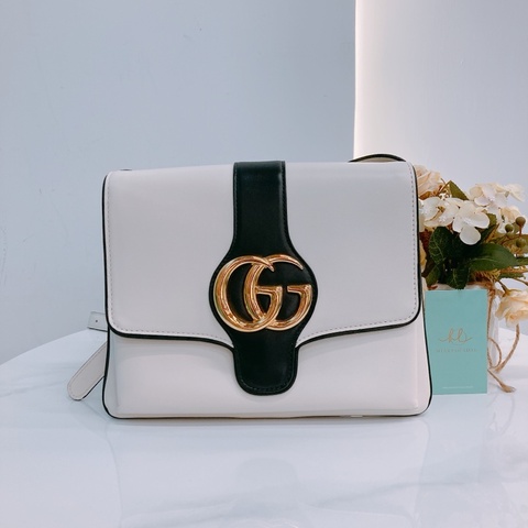 MS0468 GUCCI 古馳GG扣中號翻蓋式肩帶包包ARLI CROSSBODY MEDIUM CALFSKIN
