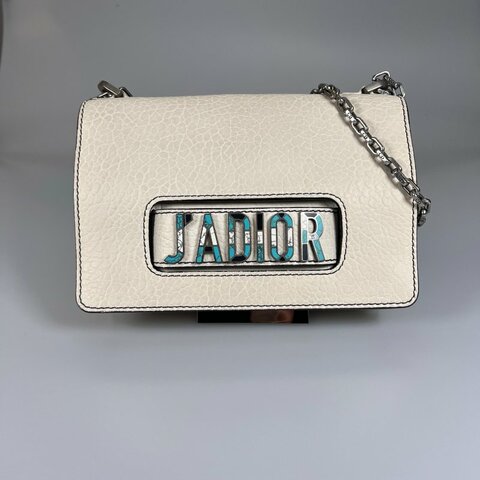 DIOR  米白皮革Jadior鍊條包