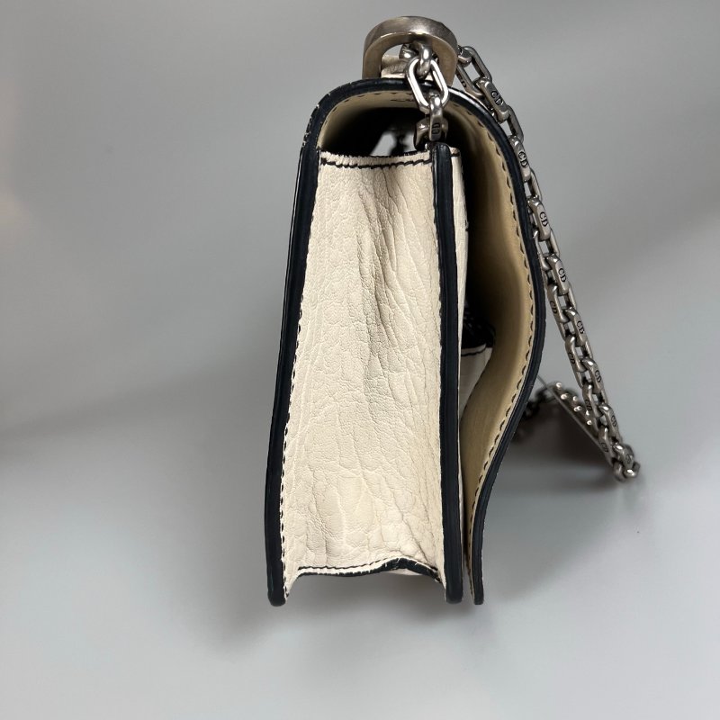 DIOR  米白皮革Jadior鍊條包-3