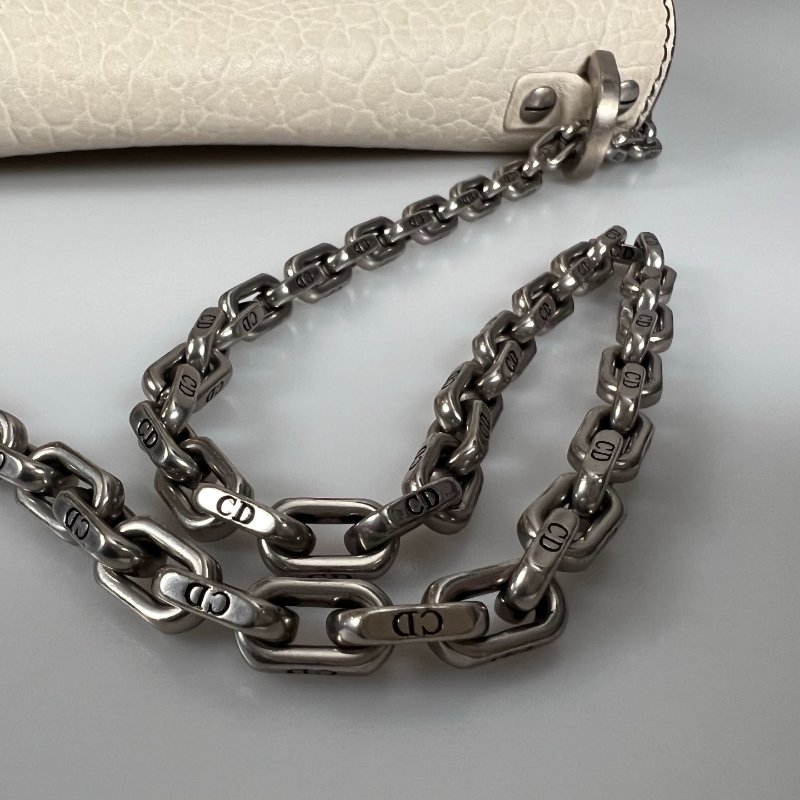 DIOR  米白皮革Jadior鍊條包-12