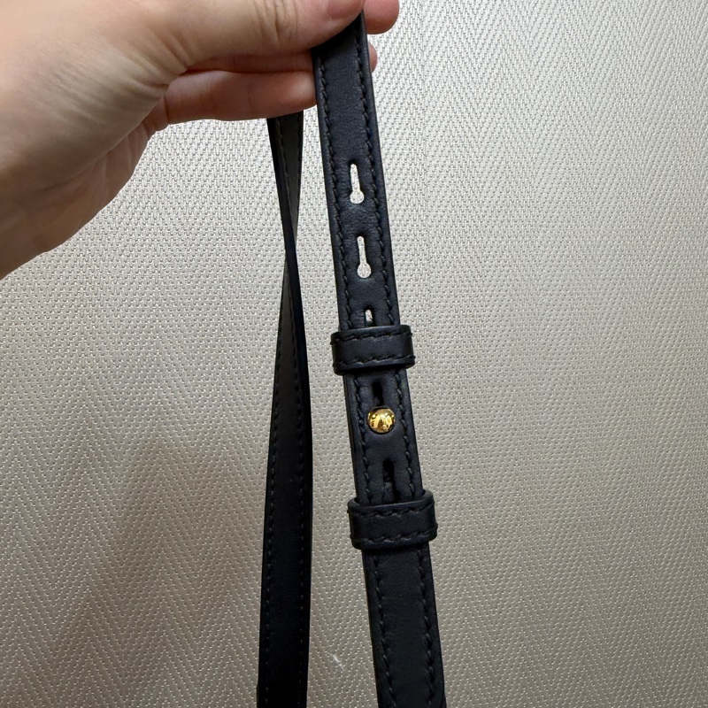 Gucci PVC咖牛皮Padlock金釦竹節手把手提斜背包-13