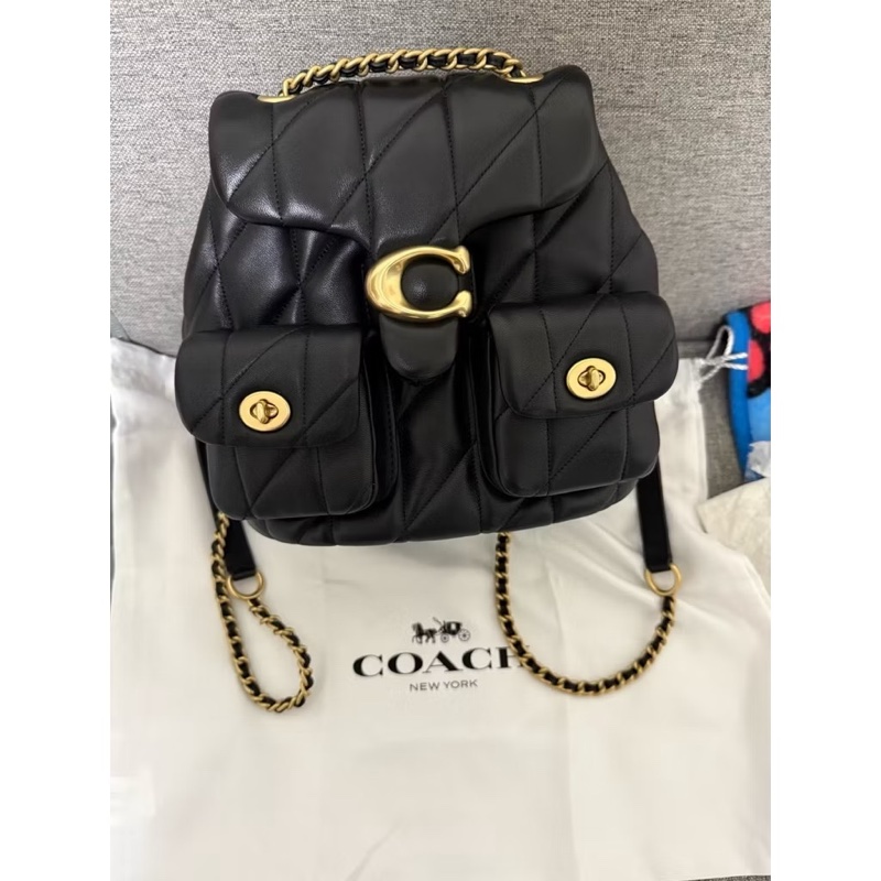 Coach專櫃款Tabby小香風後背包黑色-9