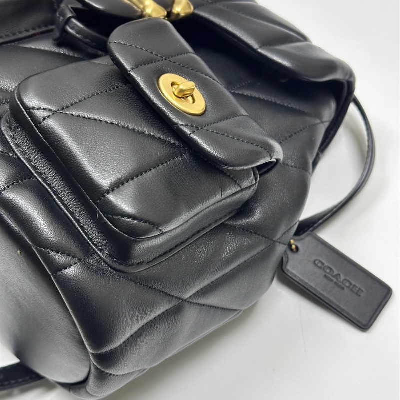 Coach專櫃款Tabby小香風後背包黑色-11