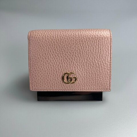 GUCCI 456126 粉色對開短夾