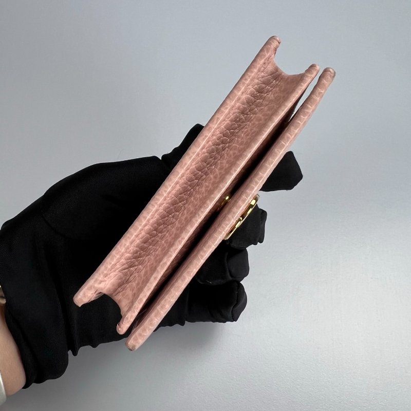 GUCCI 456126 粉色對開短夾-4