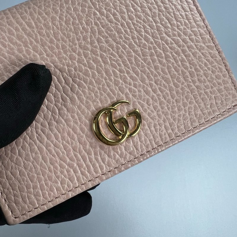 GUCCI 456126 粉色對開短夾-8