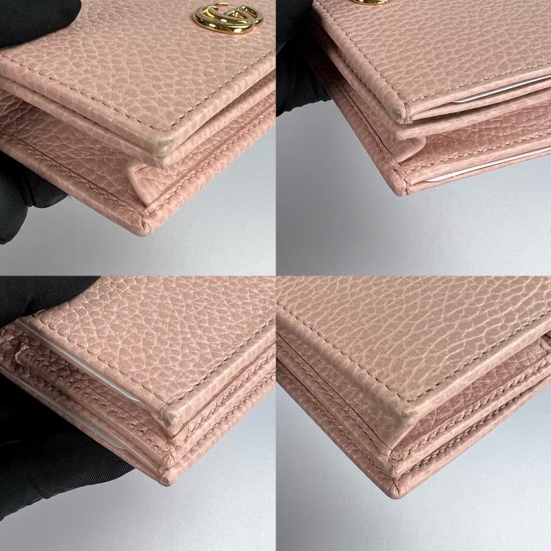 GUCCI 456126 粉色對開短夾-9