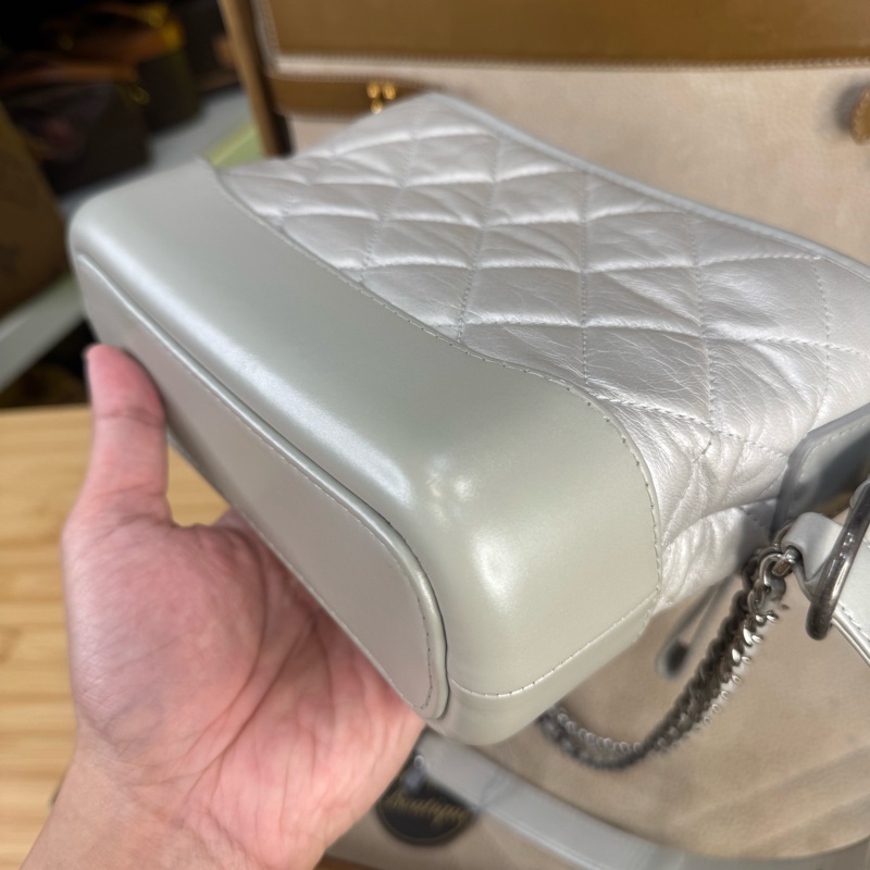 上架中🔑Chanel 珍珠灰菱格小款流浪包-5