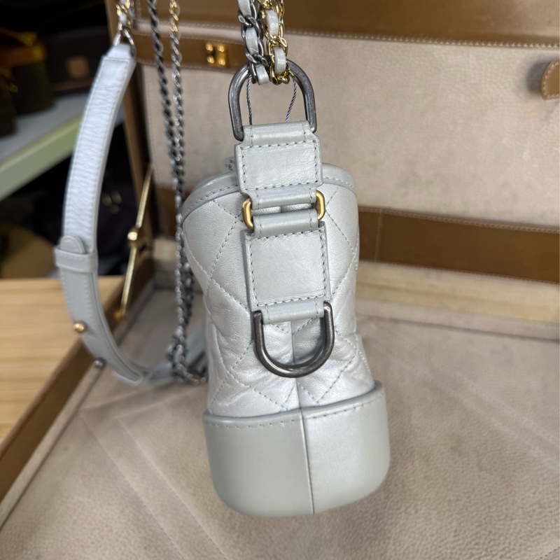 上架中🔑Chanel 珍珠灰菱格小款流浪包-12