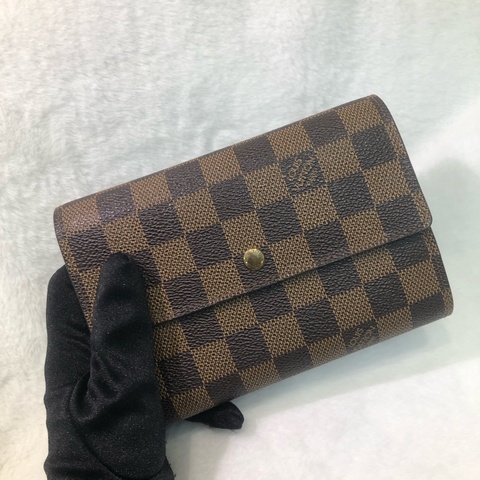 LV Damier Ebene 帆布棋盤格中夾XB454