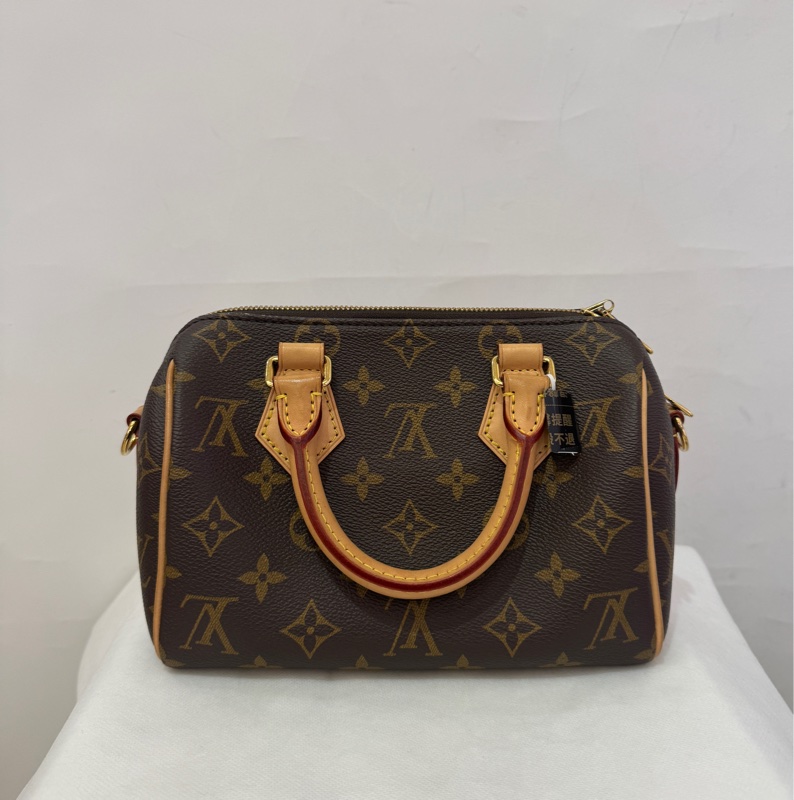 LOUIS VUITTON speedy20奶茶色背帶-2