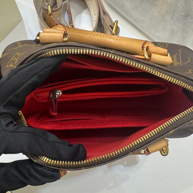 LOUIS VUITTON speedy20奶茶色背帶-7