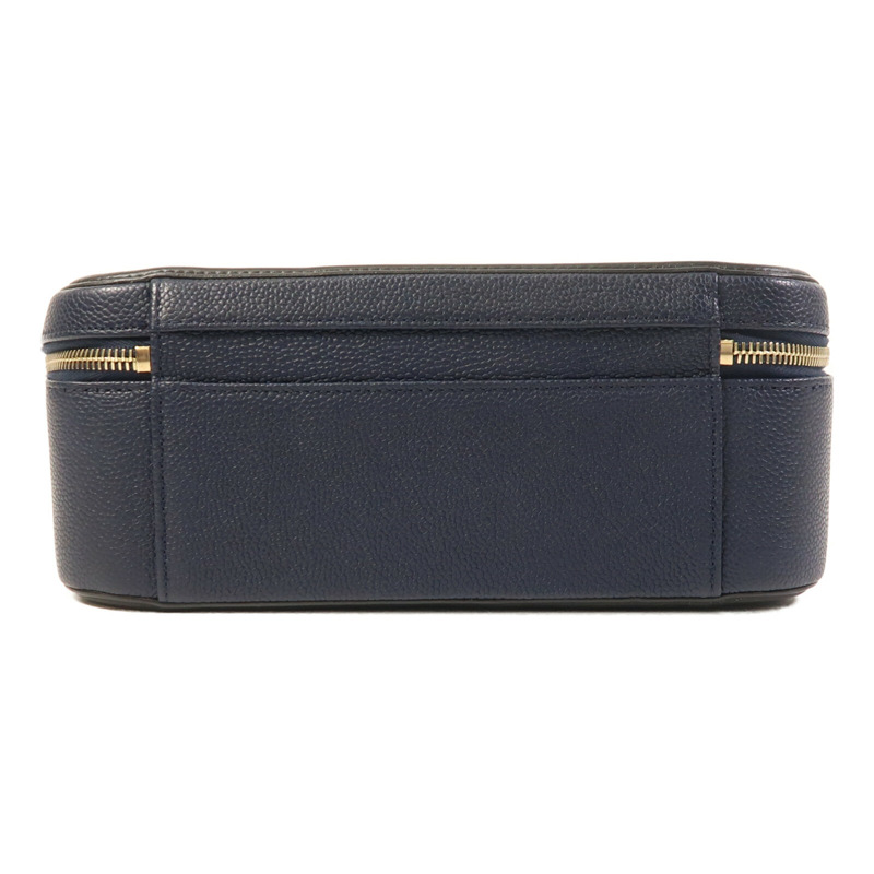 CHANEL 牛皮皮革Filigree Vanity Case金扣手挽肩背兩用袋-3