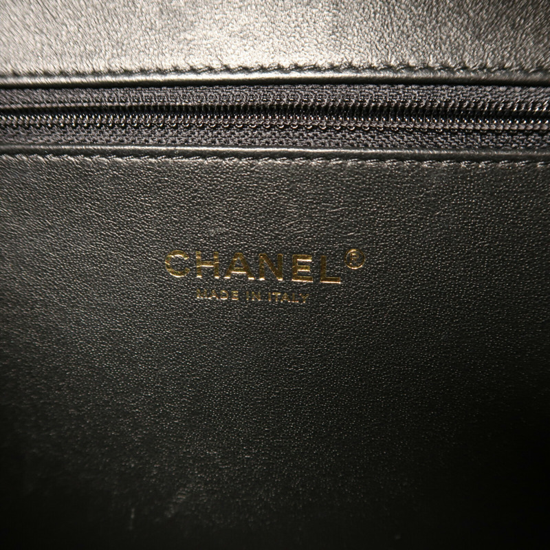 CHANEL 牛皮皮革Filigree Vanity Case金扣手挽肩背兩用袋-15