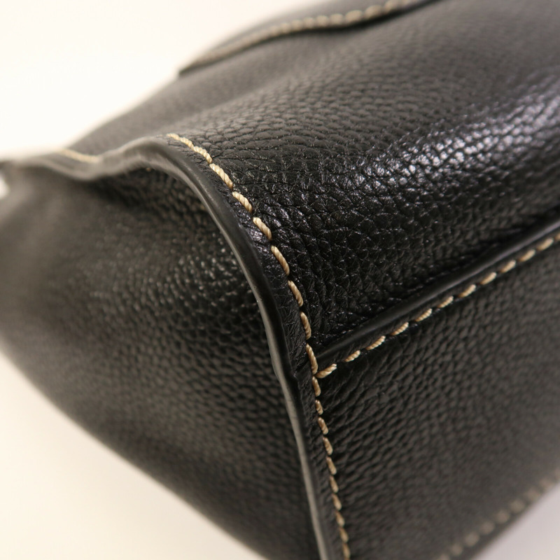 MARC JACOBS 皮革Tote Bag銀扣肩背袋-5