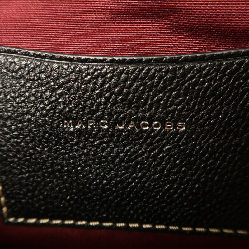 MARC JACOBS 皮革Tote Bag銀扣肩背袋-11