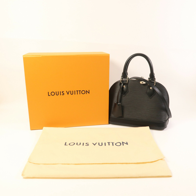 LOUIS VUITTON Epi Alma BB銀扣手挽肩背兩用袋-14