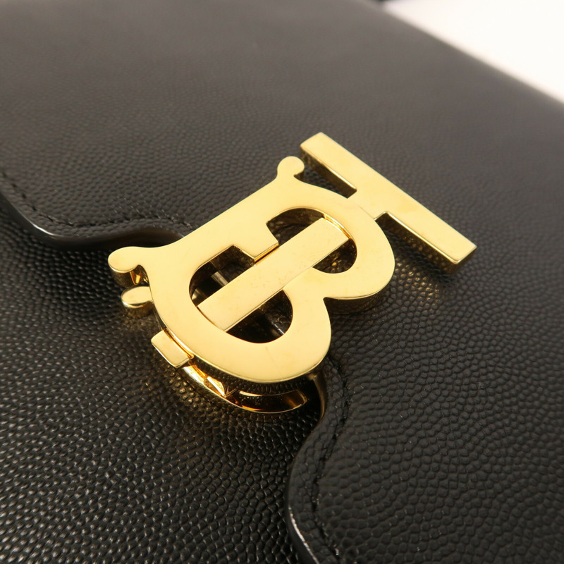 BURBERRY 牛皮皮革TB Medium金扣肩背袋-9
