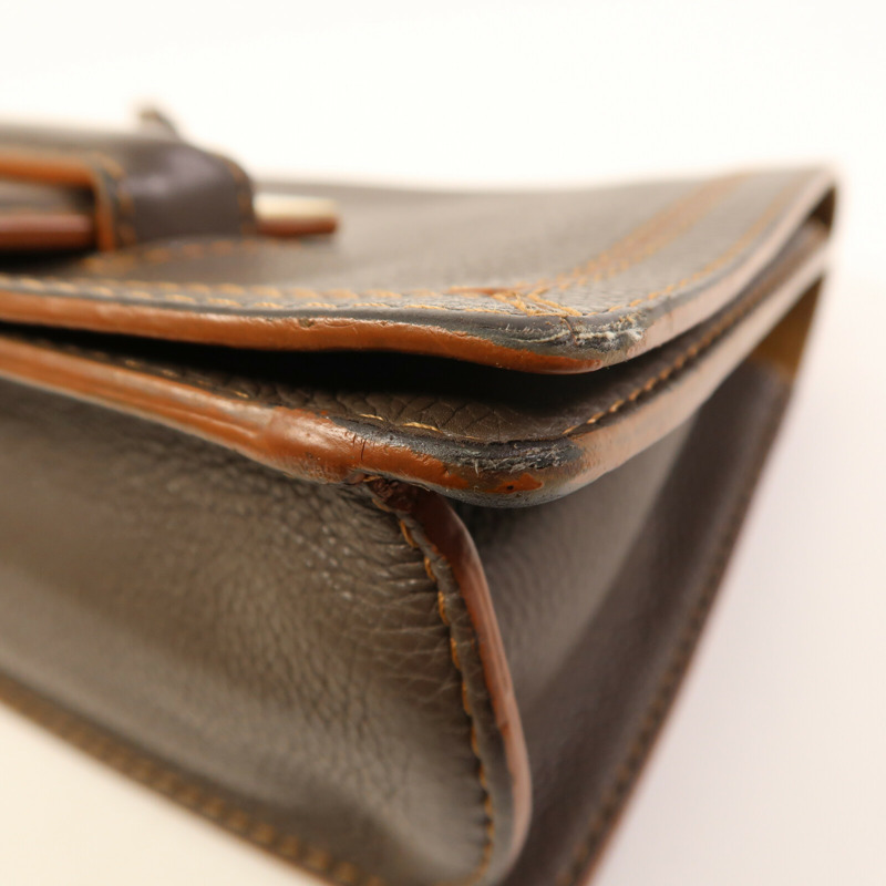 LOEWE 牛皮皮革Barcelona Medium金扣肩背袋-4