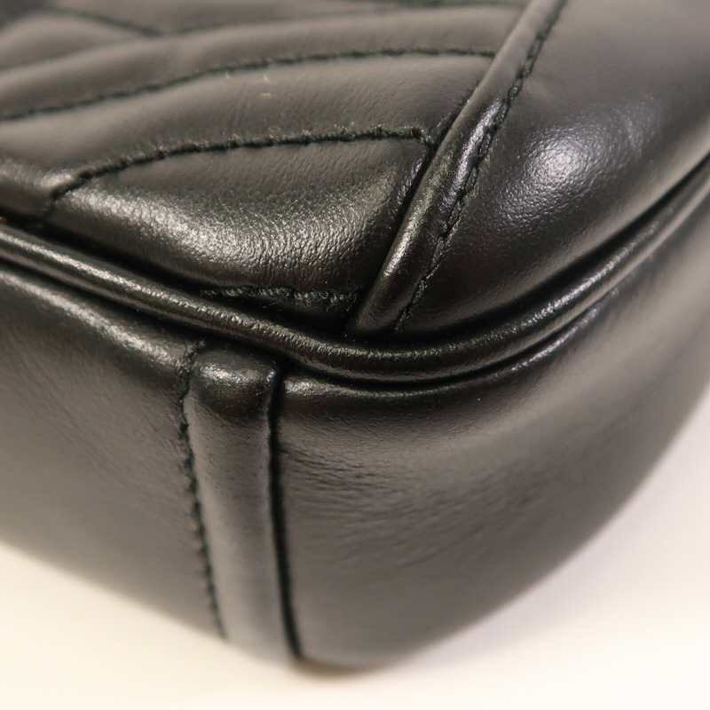 PRADA 牛皮皮革Shoulder Bag銀扣鏈帶肩背袋/腰包-4