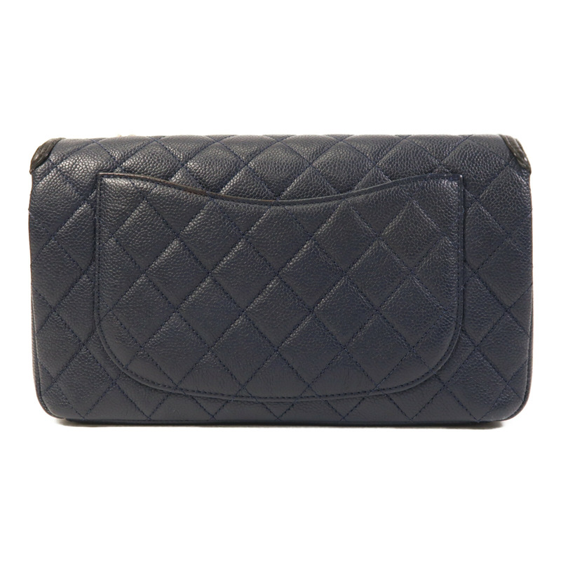 CHANEL 牛皮皮革Filigree Flap金扣鏈帶肩背袋-1