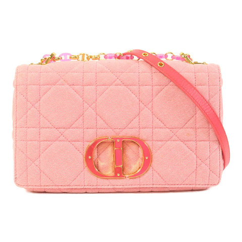 Dior 帆布Dior Caro金扣鏈帶肩背袋