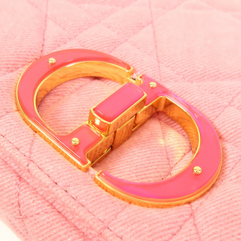 Dior 帆布Dior Caro金扣鏈帶肩背袋-11