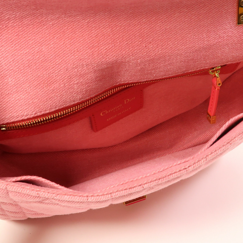 Dior 帆布Dior Caro金扣鏈帶肩背袋-12