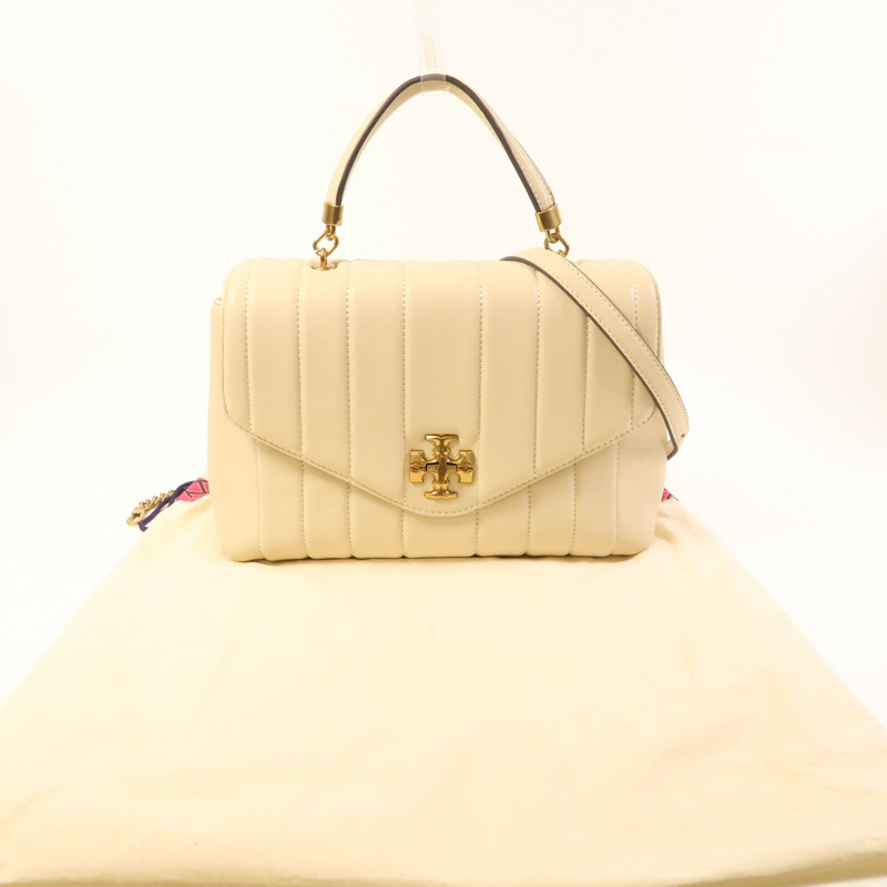 Tory Burch 牛皮皮革Kira Mini Top Handle手挽肩背兩用袋-17