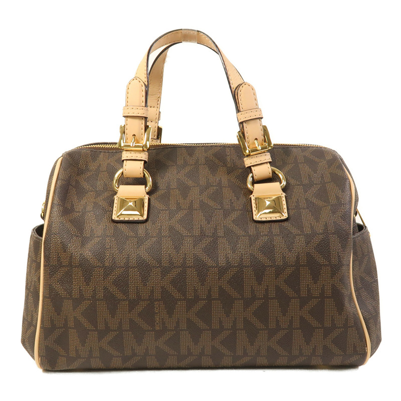 Michael Kors 塗層帆布Grayson金扣手挽袋-1